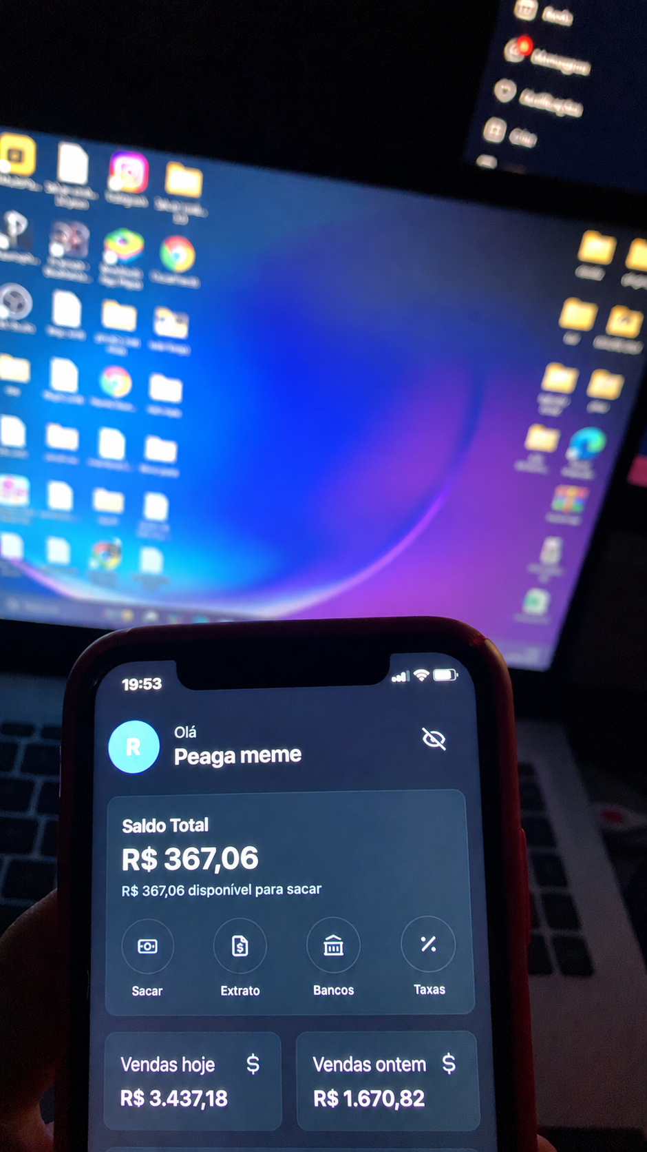 R$ 3.437,18 em um único dia